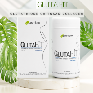 Authentic Glutafit food supplement bottle and box